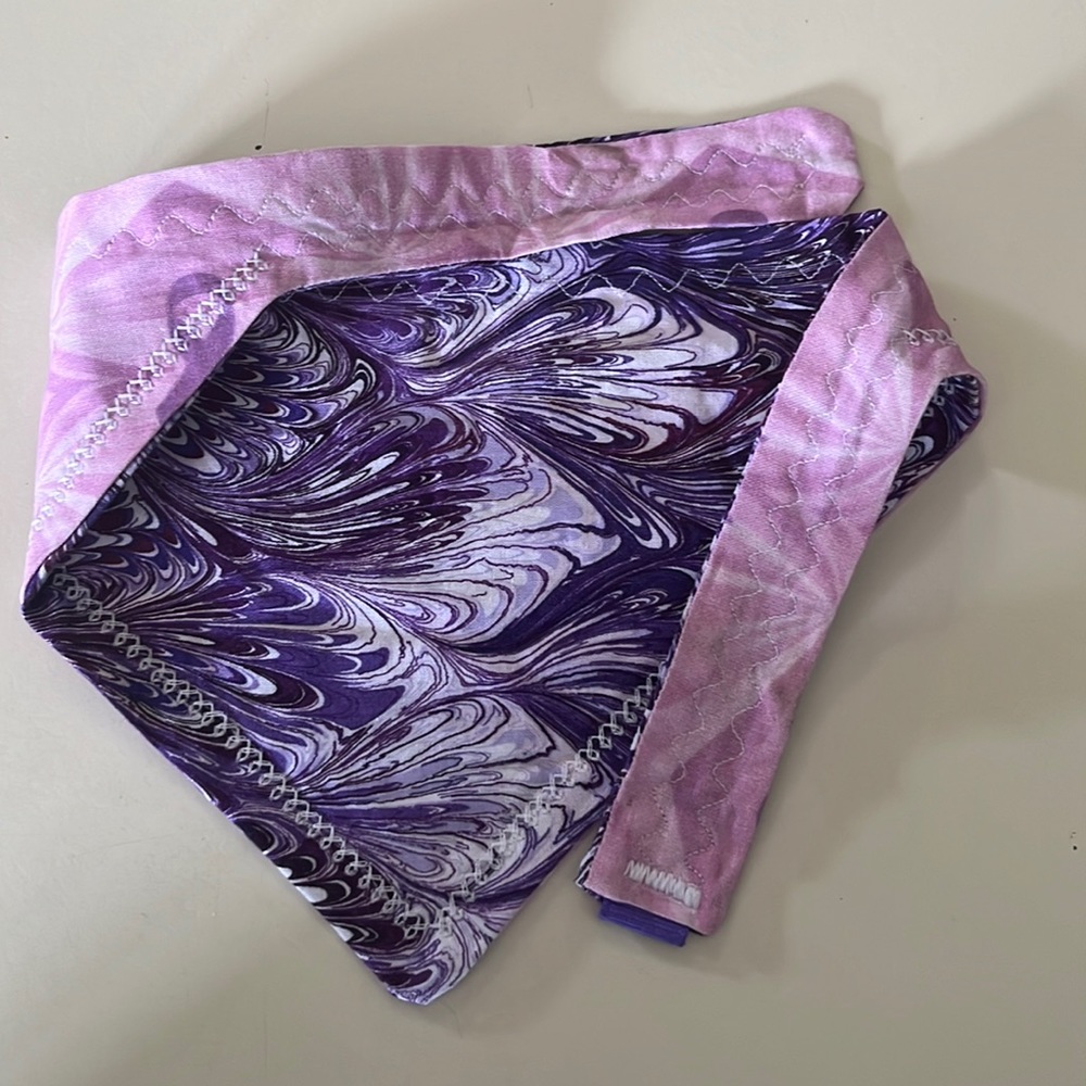 Purple ribbon dog bandanna